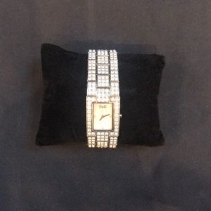 Dolce & Gabbana stainless Swarovski crystal watch